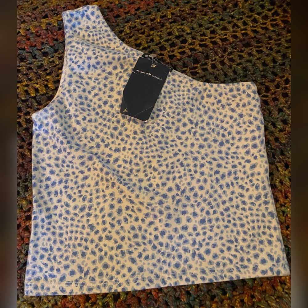 NWT Brandy Melville Blue Cheetah Blythe Tank Top